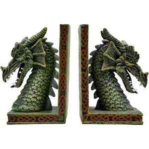Dragon Bookends Cute Dragon Decor for Shelves Bookshelf Decorative Objects Home Office Desk Bookshelf Decor Dragon Lover Gifts for Women (Bronze)