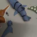 Viabty 6PCS 3D Printed Shark Figurines Toys for Kids Toddlers, Realistic Ocean Sea Animals Bath Toys Fidget Toys Cake Toppers Shark Party Decorations Christmas Birthday Gift for Boys Girls