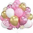 Antwhale 12 Inch Pink Balloon Romantic The Latex Balloon With Golden Confetti Is Very Beautiful It Can Be Easily Set Up For Many Occasions To Make Every Party Look Good