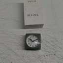 Bulova Clocks B1874, Ultra Small Travel Alarm with Snooze and Light, No Ticking, Verde,Green