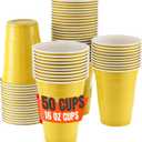 Yellow Cups 16 oz, Yellow Cups, Yellow Plastic Cups, Party Cups, Disposable Cups, 50 Pack