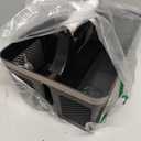 BYUNER Black Shower Caddy Portable: Plastic Bathroom Caddy Organizer with Handle and Holes, Cleaning Caddy, Hard Shower Basket Storage Tote for Toiletry, College Dorm Room Essentials for Men