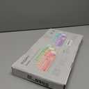 MOFII Wireless Keyboard and Mouse Combo, Full Size 2.4G Plug and Play Typewriter Retro Round Computer Keyboard and Mouse Set for Windows, Computer, Desktop, PC, Notebook - (Pink Colorful)