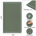 Server Book with Zipper Pocket for Waitress, Cute Waiter Server Wallet, Booklet Restaurant Waitstaff Organizer, Serving Guest Check Book Holder Money Pocket Fits Server Apron, Dark Green