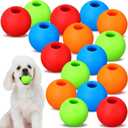 16 Pcs Rubber Fetch Balls 2.5 Inch Balls Toy Treat Fetch Ball Colorful Dog Rubber Ball Interactive Dog Toys Indoor Outdoor Boredom Entertainment Toys, 4 Colors