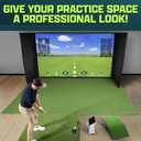 GoSports Golf Simulator Turf and Hitting Turf - 15 mm Golf Mat for Home, 15 x 6 ft Simulator Turf, Unpadded