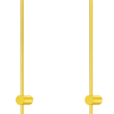 PopoIron Rechargeable Battery Operated Wall Sconce Set of 2, Dimmable LED Wall Lamps with Remote Control, Wireless Wall Lights for Bedroom, Living Room, Hallway, 40-Inch, Gold, 2 Pack