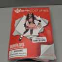 Morph Broken Doll Costume Girls - Creepy Doll Costume for Kids Girl - Scary Halloween Costumes for Girls Kids Cracked Dolls (Large)