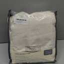 100% Blackout Shield Linen Blackout Curtains for Bedroom 84 Inches Long, Back Tab/Rod Pocket Living Room Drapes, Thermal Insulated Blackout Curtains 2 Panels Set, 50" W x 84" L, Cream