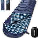 Bessport Sleeping Bag Winter | Flannel Lined 18 - 32 Extreme 3-4 Season Warm & Cool Weather Adult Sleeping Bags Large | Lightweight, Waterproof for Camping, Backpacking, Hiking