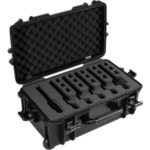 GORPANIX Pistol & Rifle Gun Case Series, Pistol Case Holds Multiple Handguns, Hard Shell Waterproof Stackable Range Storage & Travel Case with Foam, Shockproof Lockable Gun Case for Gun Safe Black