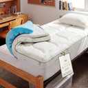 Bedsure 2-in-1 Mattress Topper, 5 Inch Memory Foam Mattress Topper Twin XL, 3 Inch Memory Foam + 2 Inch Viscose Made from Bamboo Mattress Topper Pad, Flippable Memory Foam with Dual Comfort, White