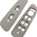 Driver and Passenger Door Window Switch Panel Bezel for 2002-2010 Dodge Ram 1500 2500 3500 (Grey)