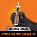 Gorilla 100% Silicone Sealant Caulk Window & Door, 10 Ounce Cartridge, Clear
