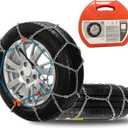 Snow Chains for Car,SUV,Truck and Pickup,Universal Emergency Tire chains,Compatible with Tire Width 180 185 195 205 215 225 235 MM - Set of 2