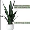 Beebel Artificial Snake Plant 22 Inch Fake Sansevieria Fake Agave Potted Plants Plastic Greenery for Home Garden Office Store Decoration 12 Leaves (Green)