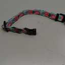 Rhea Rose Girl Dog Collars Summer Floral Rose Print, Female Flower Collar, Turquoise, Medium (M(Neck 13.1"-19", Width 3/4"))