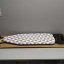 Ironing Board with Hanger, Adjustable Height & Safety Stand for Small Spaces