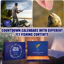 Fishing Advent Calendar 2025 for Adult Men Teen Boys Christmas Countdown 24 Day Fishing Lures Set 475 Pcs Gear and Equipment Set Christmas Surprise Gifts for Dad Men Stocking Stuffers