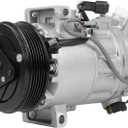 AC Compressor 97585 Fit for 2013-2019 Sentra 1.8L, 2017-2019 Sentra 1.6L, 2013-2017 Tsuru 1.6L, Air Condition Compressor with Clutch Replacement for 97585 926003SH0A, 926003SH1A, 926003SH1B