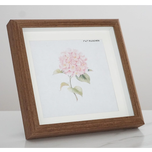 7X7 Wooden Picture Frame with 5.5x5.5 Mat, 7x7 Square Picture Frame with Glass, For Wall and Desktop Display