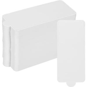 uxcell 200pcs Mini Cake Boards, Mousse Cake Cardboards Rectangle Cake Bases Plates Cupcake Dessert Displays Base Tray for Cakes, Pastries, Dessert Base - Grease Proof (White) (4.7 x 2 inch)