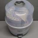 HEYVALUE Ease-Steam Bottle Sterilizer, Compact Baby Bottle Sterilizer, Fast One-Touch Operation (Esterilizador de Biberones), Electric Sterilizer for Baby Bottles, Baby Essentials & Breast Pump Parts (White)