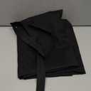 Hiasan French Door Curtains for Small Window, Rod Pocket Short Front Sidelight Curtain, 1 Panel (Black, W 24 inch x L 40 inch)