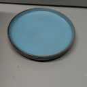 Ceramic Round Dessert Salad Plates Set of 4, 8 Inch Porcelain Fluted Dinner Plates for Snack, Pasta, Serving Dishes, Dinnerware Set, Scratch Resistant, Microwave, Oven and Dishwasher Safe (Turquoise)