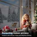 Coavas One Way Privacy Window Film Daytime Mirror Reflective Window Tint for Home Heat UV Sun Blocking Anti-Glare Covering See Out Not in Static Cling Removable for Bedroom,Black-Silver,17.5x118.1In