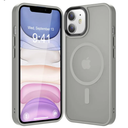 Strong Magnetic for iPhone 11 Case Compatible with Magsafe, [13FT Drop Resistant] Translucent Matte Skin Feeling Back, Aluminum Alloy Keys Shockproof Phone Case, Titanium Gray