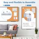 Magnetic White & Cork Board Combo 48" x 36" Aluminum Frame Black