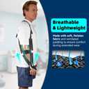 5702957 Arm Sling, Adjustable shoulder Strap with 4-Lab Lock, Breathable fabric for All-Day Comfortable, Black (Large: Height 5'10"-6'4",Weight 180-235 lb)