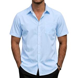 Mens Oxford Short Sleeve Dress Shirts Casual Button Down Shirt | Formal, Button Up, Collared, Regular Fit, Untucked, Lightweight, Breathable, Easy Care, Daily, Business, Office, Wedding, S