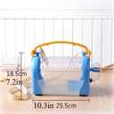 kathson Hamster Cage Travel Carrier Portable Cage with Water Bottle Outgoing Cage and Adjustable Strap Pet Cage for Small Pet Hedgehog Sugar Glider Squirrel MiceBlue