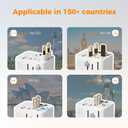TESSAN Universal Travel Adapter, International Power Adapter with 2 USB C 2 USB A Ports, Travel Plug Adaptor Worldwide for US to Europe UK Italy Ireland Australia France Germany(Type C G A I)