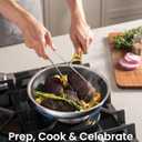 Gold Titanium Cookware set,Hammered Titanium pans for cooking with Lids, 10PC