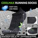 Busy Socks 3 Pack Mens Low Cut Cotton Moisture Wicking Lightweight Breathable Comfy Running Jogging Ankle Sport Coolmax Socks for Women Sweaty Feet, Large, Black