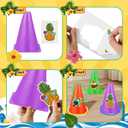 Hawaii Ring Toss Game Set, Luau Party Tossing Game with 6 Plastic Cones, 18 Colorful Rings, Beach Lawn Games for Kids Adults, Hawaiian Tiki Party Supplies Indoor Outdoor Family Activities (Hawaii)
