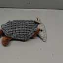 Hollypet Plush Dog Squeaky Toy Stuffed Armadillo Animal Pet Puppy Chew Toys with Clean Teeth for Small Medium Large All Breed Sizes Dogs, Dark Gray, 8 in