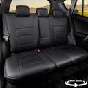 HKZ Fit RAV4 Car Seat Cover Set for 2013 2014 2015 2016 2017 2018 Toyota RAV4 LE Gasoline Version Only-Leather(Black)
