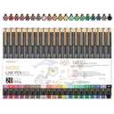 huesamhi 005 Micro Pen,20 Colors Waterproof Ink 0.20mm Fine Tip FineLiner Pens for Art Illustration,Sketching, Anime, Bullet journal,and Technical Drawing
