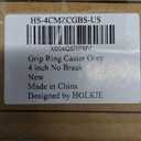 HOLKIE Stem Caster Wheels 4 inch Casters Set of 4, 7/16-Inch Stem Diameter Swivel Castors Heavy Duty TPR Rubber Replacement Castor for Cart, Stool, Mop Bucket, Grill, Shop Vac