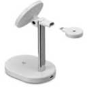 iLive 3-in-1 Wireless Charging Stand - White