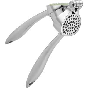 Garlic Press, Premium Zinc Alloy Garlic Crusher, Easy to Clean Professional Garlic Mincer with Built-in Cleaner, Sturdy Ginger Press for Nuts & Seeds, Dishwasher Safe
