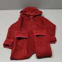 Newborn Baby Bear Onesie Winter Snowsuit With Fold-over Mittens & Footies Zip Up Baby Fleece Jumpsuit 12-18M