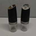 CIRCLE JOY Electric Salt and Pepper Grinder Set Automatic Salt and Pepper Grinder Set with Easy-to-Carry Charging Base and LED Light, USB Rechargeable, Upgrade External Adjustable Coarseness (ABS)