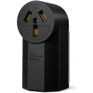 AIDA 50 Amp 125/250 Volt 10-50R 3-Pole, 3-Wire Surface Mount Power Dryer Receptacle Outlet, Back Wire, AL/CU, UL Listed, 030706