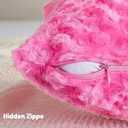 FUTEI Hot Pink Decorative Throw Pillow Covers 18x18 Inch Set of 2,Soft Solid Rose Swirl Textured Cushion Case,Valentine's Day Decor for Couch Living Room