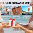 Butterfly Acrylic Bag Charm & Keychain with Pink Heart, Gold Lobster Clasp, Detachable Purse Clip for Handbags Keys, 5.7 Inch